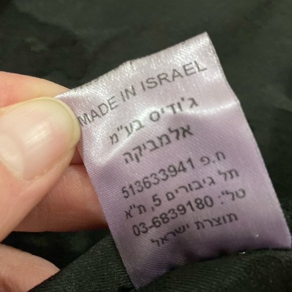 Alembika Black Burnout Floral Asymmetrical Tunic Top Size 3/10-12 US - Picture 12 of 13